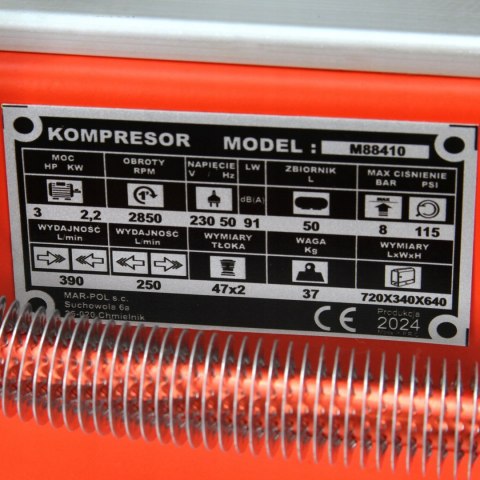 Kompresor olejowy Mar-Pol KOMPRESOR 50L V2 MAR-POL 50 l 8 bar