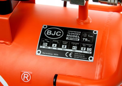 SPRĘŻARKA BJC cichy kompresor BEZOLEJOWY 24L do prób ciśnieniowych 8 bar