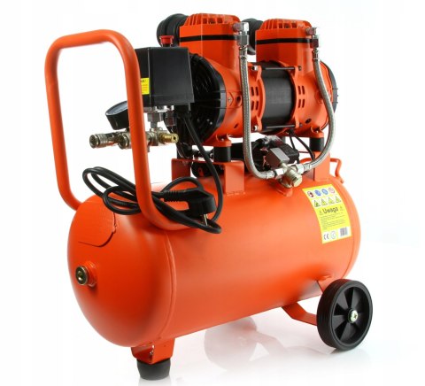 SPRĘŻARKA POWIETRZA KOMPRESOR BEZOLEJOWY 24L CICHY 230V BJC 1500W