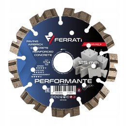 FERRATI TARCZA DIAMENTOWA TNĄCA PERFORMANTE Ø 125 MM x 22,23 MM