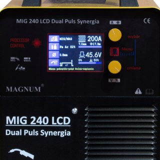SPAWARKA MIGOMAT MAGNUM MIG 240 DUAL PULS LCD 3w1