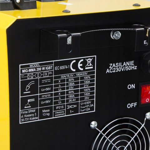 Spawarka inwertorowa Magnum 30-180 A 230 6 kVA