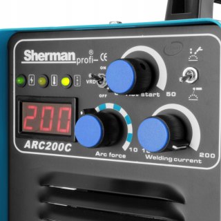 Spawarka inwertorowa Sherman 10-200 A 230 9,4 kVA MMA ARC 200C