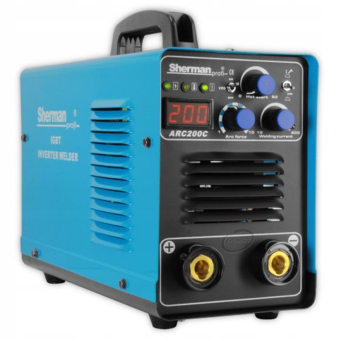 Spawarka inwertorowa Sherman 10-200 A 230 9,4 kVA MMA ARC 200C