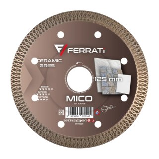 Tarcza diamentowa tnąca 125mm Ferrati Mico F20108 na sucho, ceramika i gres