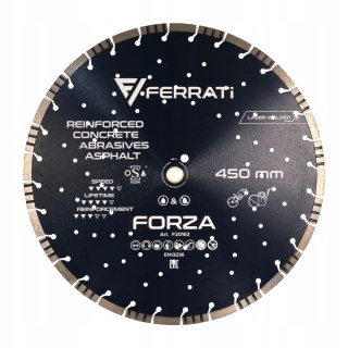 Tarcza diamentowa tnąca 1A1RSS 450mm 25,4-F4mm FORZA FERRATi