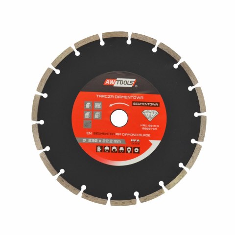 AWTOOLS TARCZA DIAMENTOWA 125x22,2 / SEGMENTOWA