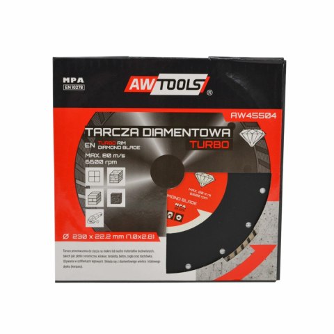 AWTOOLS TARCZA DIAMENTOWA 230x22,2 / TURBO