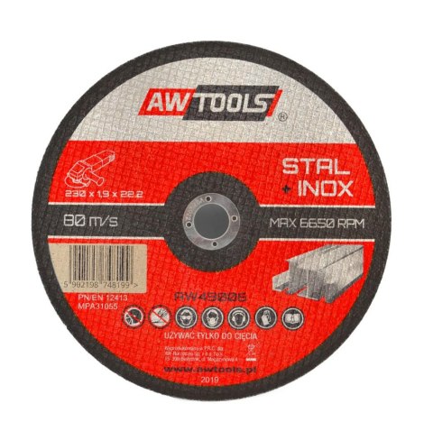 AWTOOLS TARCZA DO METALU 230*2,0mm / 22,2 AWTOOLS TARCZA DO METALU 230*2,0mm / 22,2