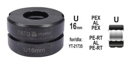 YATO MATRYCE ZAPASOWE DO ZACISKARKI DO RUR PEX-AL-PEX YT-21735 TYP U 16MM