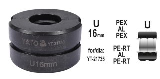 YATO MATRYCE ZAPASOWE DO ZACISKARKI DO RUR PEX-AL-PEX YT-21735 TYP U 16MM