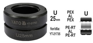 YATO MATRYCE ZAPASOWE DO ZACISKARKI DO RUR PEX-AL-PEX YT-21735 TYP U 25MM