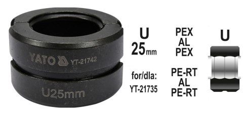 YATO MATRYCE ZAPASOWE DO ZACISKARKI DO RUR PEX-AL-PEX YT-21735 TYP U 25MM