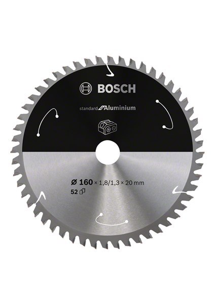 BOSCH PIŁA TARCZOWA STANDARD ALUMINIUM ACCU 160x20x52z