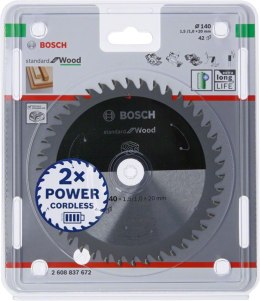 BOSCH PIŁA TARCZOWA STANDARD WOOD ACCU 140x20x42z
