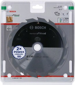 BOSCH PIŁA TARCZOWA STANDARD WOOD ACCU 190x30x16z
