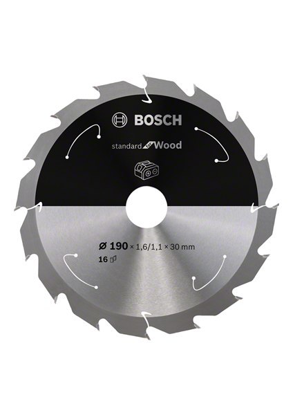 BOSCH PIŁA TARCZOWA STANDARD WOOD ACCU 190x30x16z