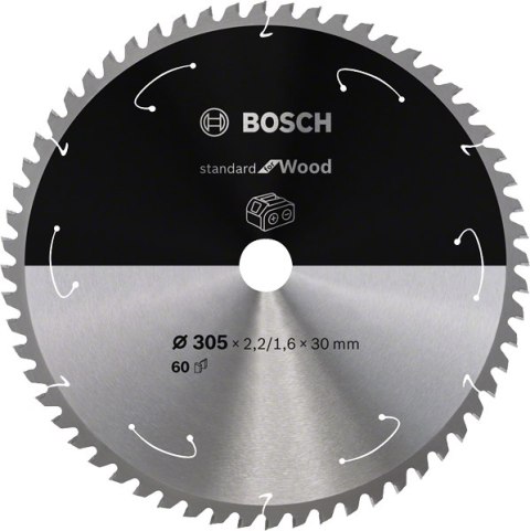 BOSCH PIŁA TARCZOWA STANDARD WOOD ACCU 305x30x60z