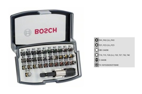 BOSCH ZESTAW BITÓW 32szt. @