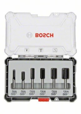 BOSCH ZESTAW FREZÓW 6szt. UCHWYT 8mm PROSTE