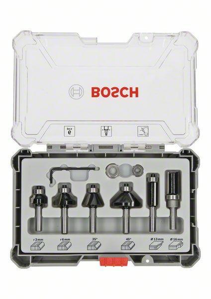 BOSCH ZESTAW FREZÓW 6szt. UCHWYT 8mm TRIM & EDGING