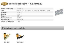 BOSTITCH GWOŹDZIE BRT21 3,80-120 1,28M