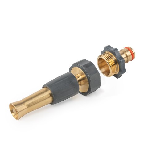 BRADAS DYSZA REGULOWANA MOSIĘŻNA GW 3/4" Z PRZYŁĄCZEM NA KRAN GZ 3/4" 10cm BRASS SOFT
