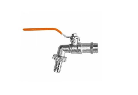 BRADAS KRAN KULOWY 1/2" GZ 3/4" NA WĄŻ 1/2" MOSIĄDZ NIKLOWANY