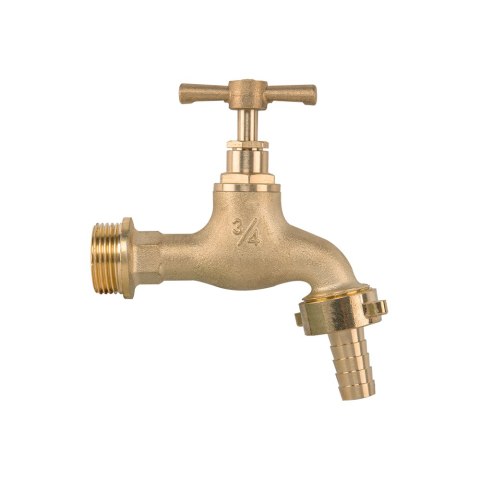 BRADAS KRAN MOSIĘŻNY Z ZAWOREM GZ 3/4" x GZ 3/4" NA WĄŻ 13mm