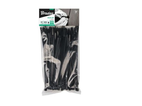BRADAS OPASKA PLASTIK CZARNA 3,6x370/100szt