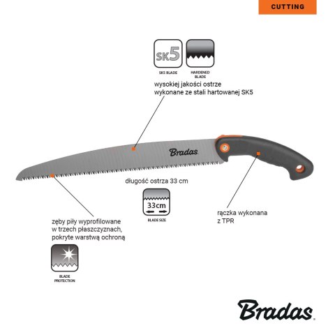 BRADAS PIŁA OGRODNICZA V-SERIES-P CUTTER 330mm