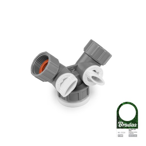 BRADAS ROZDZIELACZ 2-DROŻNY GW 1"- 3/4" Z ZAWORAMI /WHITE LINE