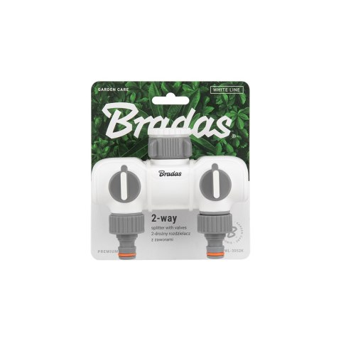 BRADAS ROZDZIELACZ 2-DROŻNY GW 1"-3/4" Z ZAWORAMI /WHITE LINE