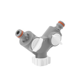 BRADAS ROZDZIELACZ 2-DROŻNY GW 3/4" Z ZAWORAMI /WHITE LINE