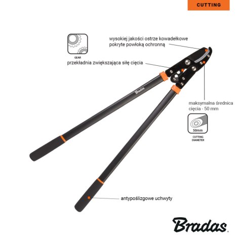 BRADAS SEKATOR DO GAŁĘZI V-SERIES-D OSTRZE MIJAJĄCE 50mm