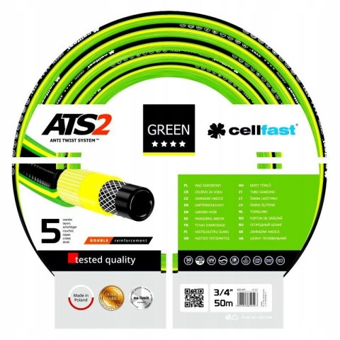 CELLFAST WĄŻ OGRODNICZY GREEN ATS 1/2" 50m *