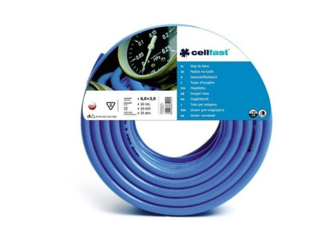 CELLFAST WĄŻ DO TLENU 6,0x3,0 80mb PL "A" /NA STOJAK