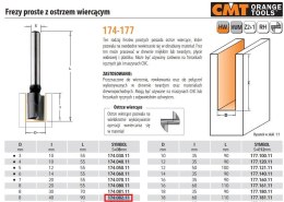 CMT FREZ HM D= 8 I=40 L=90 S=8 PROSTY, WIERCĄCY.