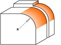 CMT FREZ HM R=22,2 D=57,1 I=28,4 S=12 ZAOKRĄGLAJĄCY Z ŁOŻYSKIEM.