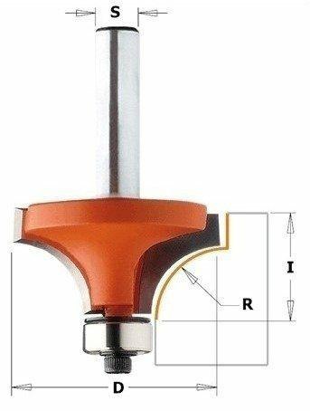 CMT FREZ HM R= 3 D=18,7 I=12,7 S=6 ZAOKRĄGLAJĄCY Z ŁOŻYSKIEM.