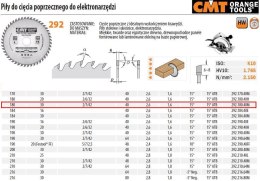 CMT PIŁA TARCZOWA HM 180x30x2,6/1,6 Z=40 CIĘCIE POPRZECZNE, WYKAŃCZAJĄCE