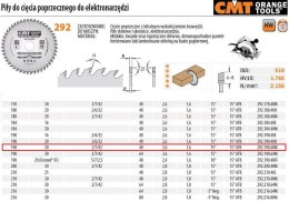 CMT PIŁA TARCZOWA HM 190x30x2,6/1,6 Z=40 CIĘCIE POPRZECZNE, WYKAŃCZAJĄCE