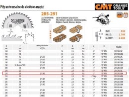 CMT PIŁA TARCZOWA HM 210x30x2,8/1,8 Z=36N DO CIĘCIA WZDŁUŻNEGO I POPRZECZNEGO
