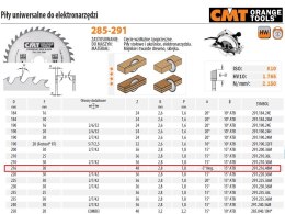 CMT PIŁA TARCZOWA HM 216x30x2,8/1,8 Z=48 DO CIĘCIA WZDŁUŻNEGO I POPRZECZNEGO.