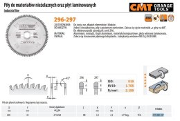 CMT PIŁA TARCZOWA HW D=250 F=32 Z=80 K=3,2/2,8 ... ALUMINIUM, LAMINAT.