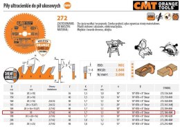 CMT PIŁA TARCZOWA ITK D=184 F=30 Z=40 K=1,7/1,1 UNIWERSALNA, ULTRACIENKA