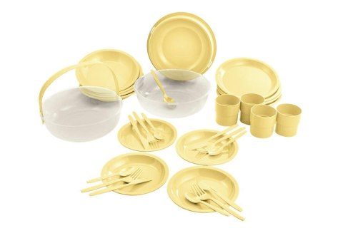 CURVER CAMPING SET ŻÓŁTY 24szt