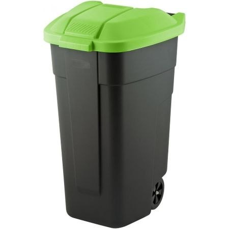 CURVER KOSZ NA ODPADY CZARNY 110L... /POKRYWA ZIELONA