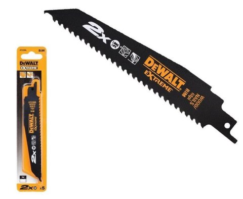 DEWALT BRZESZCZOT DO PIŁY SZABLASTEJ 152x4,2mm /DREWNO Z GWOŹDZIAMI EXTREME /5szt.