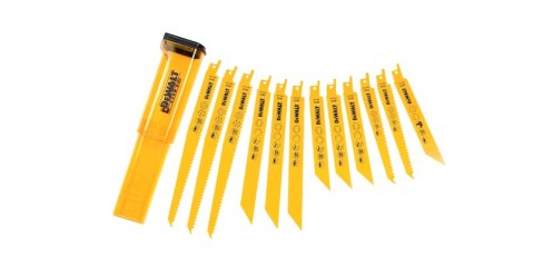 DEWALT BRZESZCZOT DO PIŁY SZABLASTEJ MIX 12szt. EXTREME +KASETA
